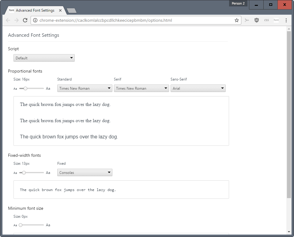 advanced font settings for google chrome comtek computer services inc chrome font size