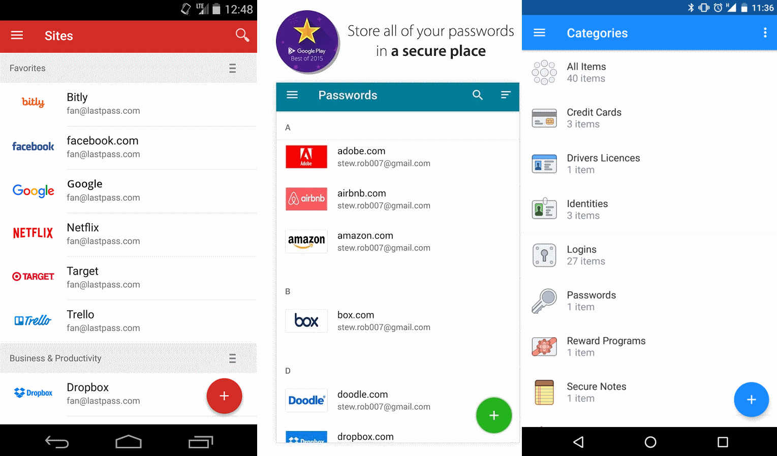 android password managers