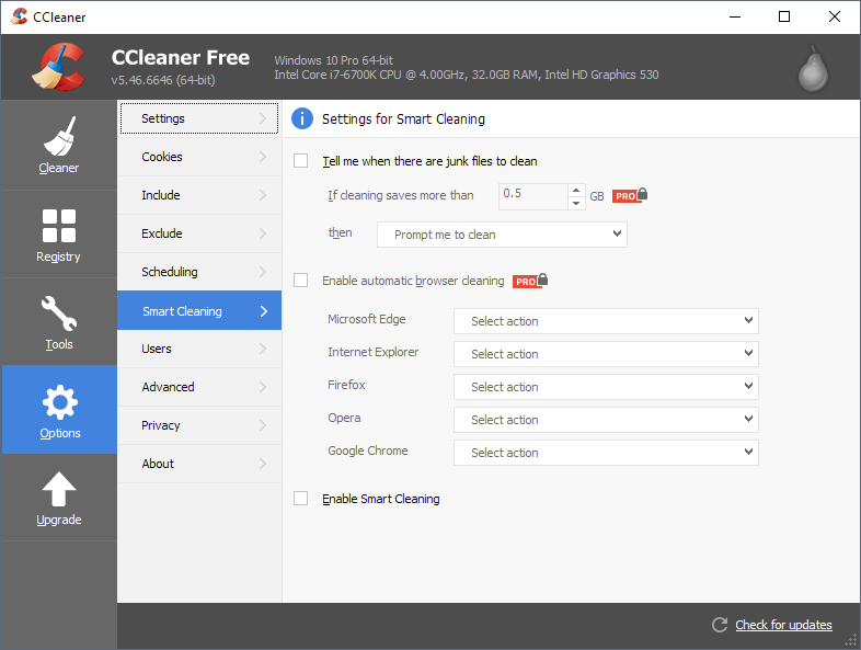 ccleaner smart cleaning
