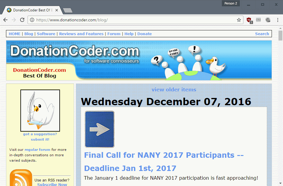 donation coder nany 2017