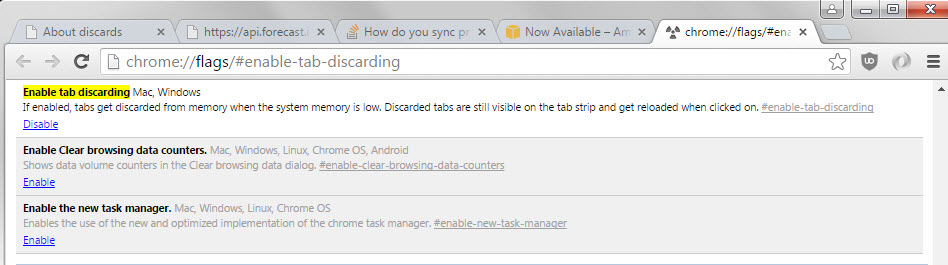 enable tab discarding