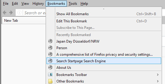 firefox recently bookmarked