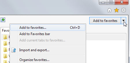internet explorer export bookmarks
