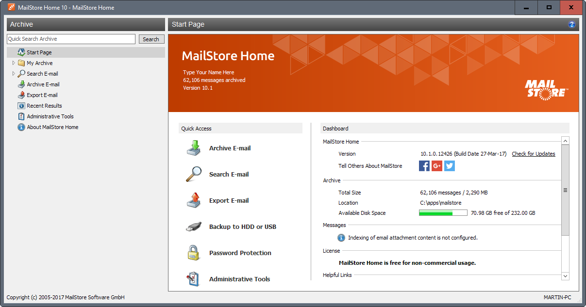mailstore home 10.1