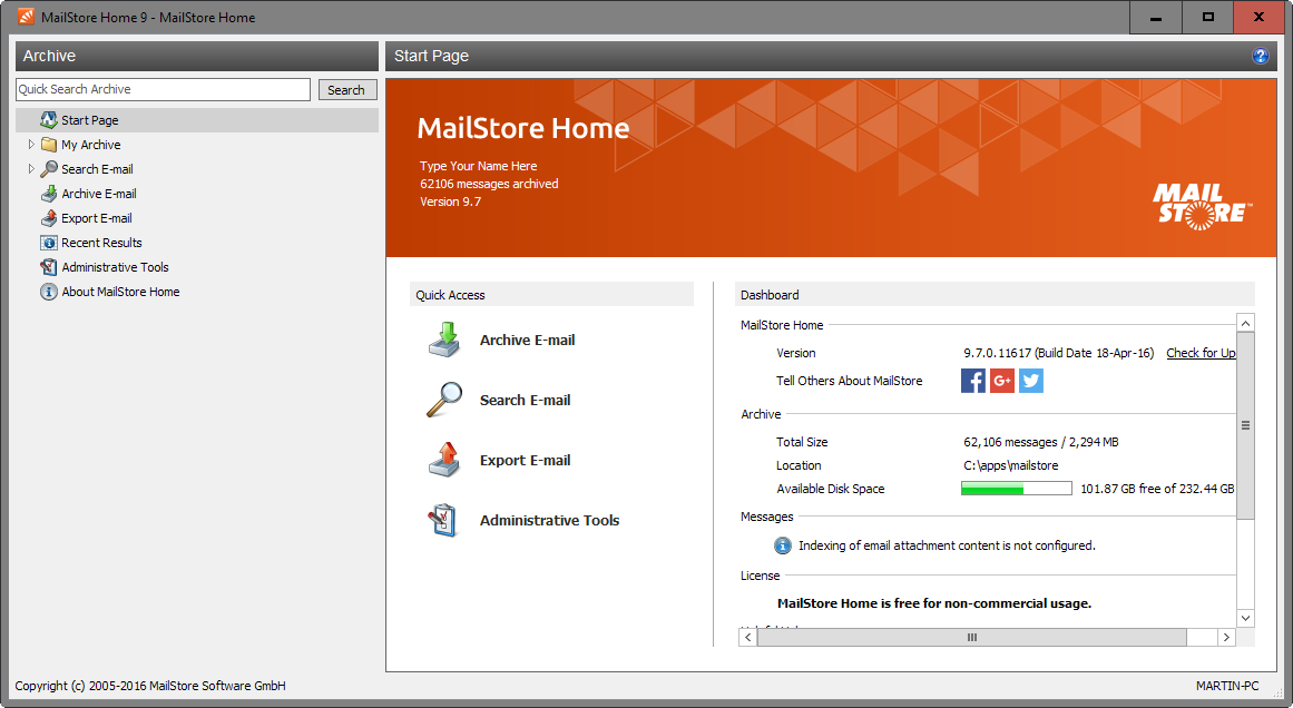 mailstore home 9.7