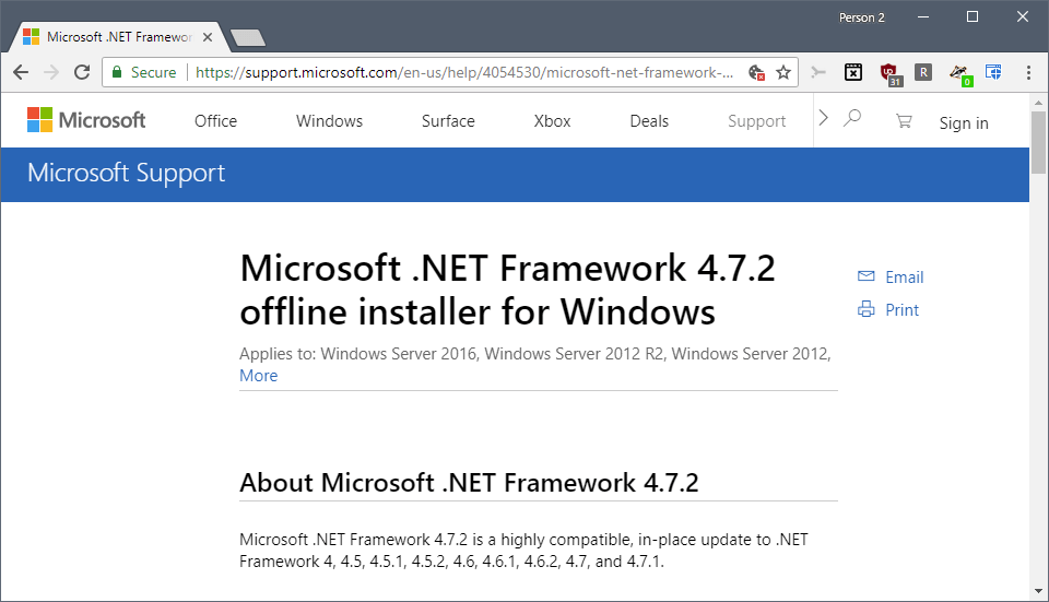 microsoft net framework 4.7.2
