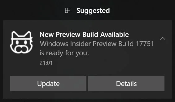 new preview build windows