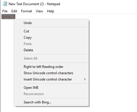 notepad search