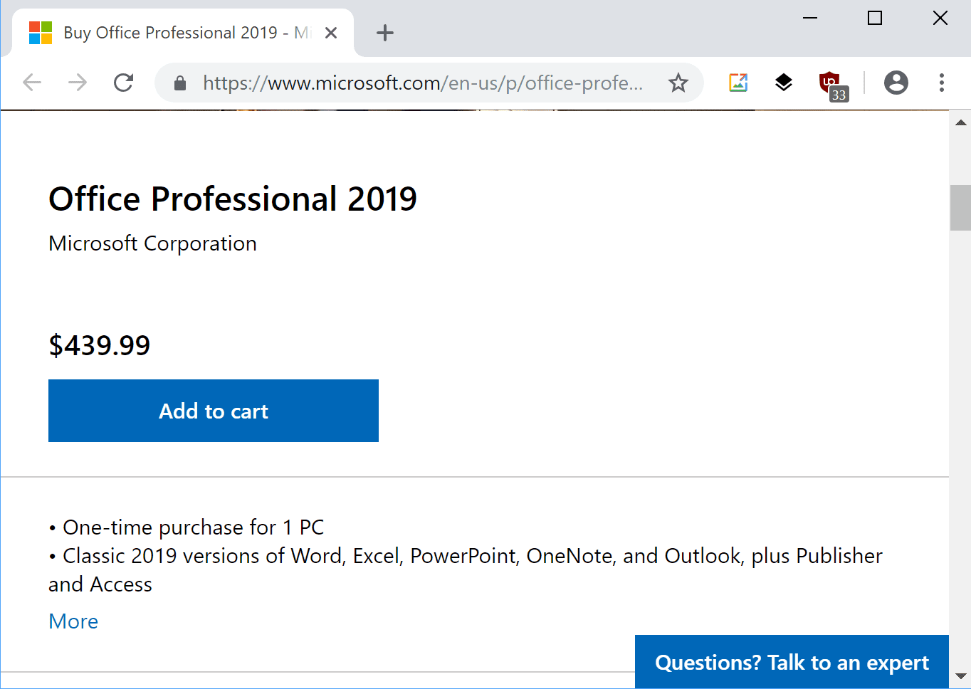 office 2019 pro price