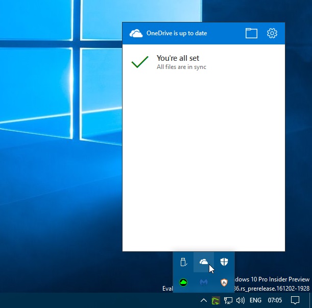 onedrive new flyout