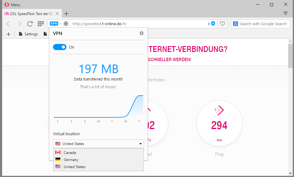 opera vpn server