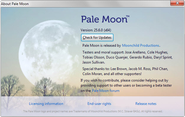 pale moon 25.6.0