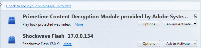 primetime-content decryption module adobe