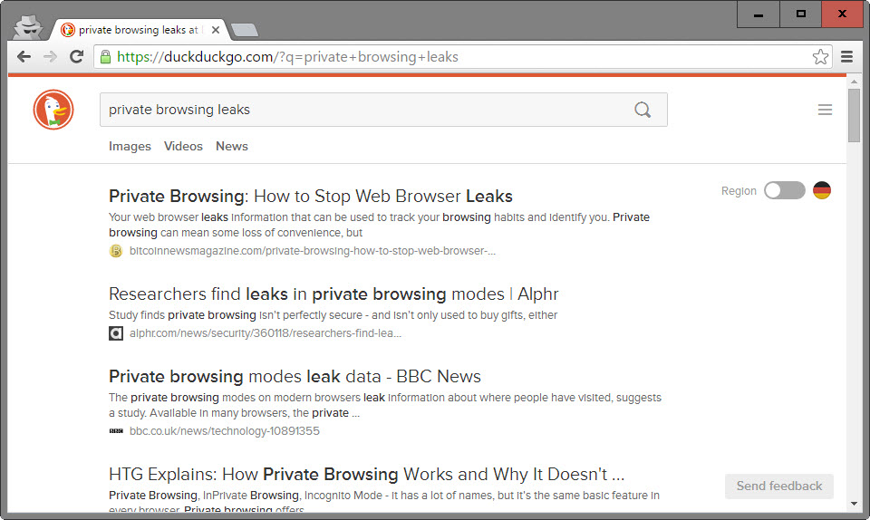 private browsing leak