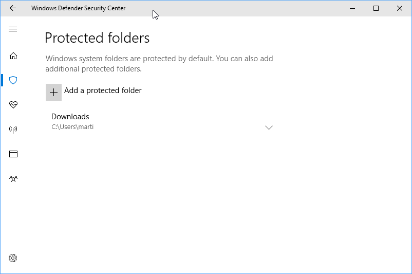 protected folders