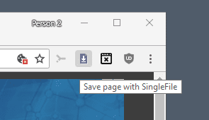 singlefile save webpage