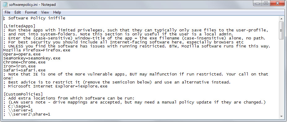 software policy