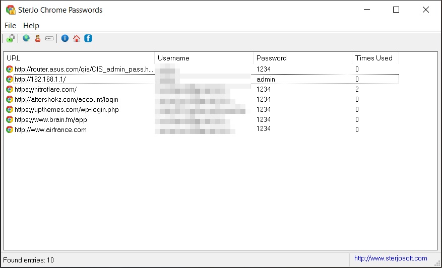 Sterjo Chrome Passwords