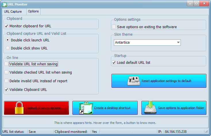 url monitor settings