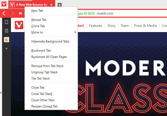 vivaldi stack tabs