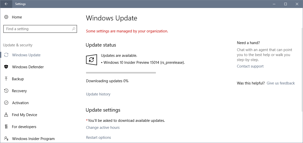 windows 10 insider preview 15014