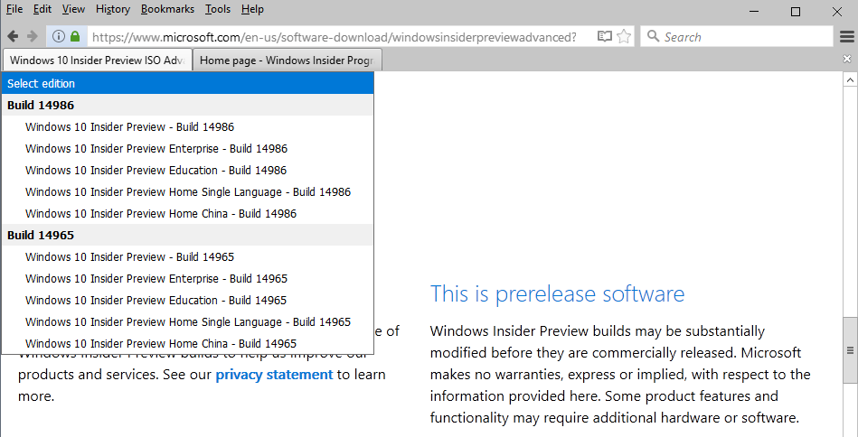 windows 10 insider preview build 14986 iso