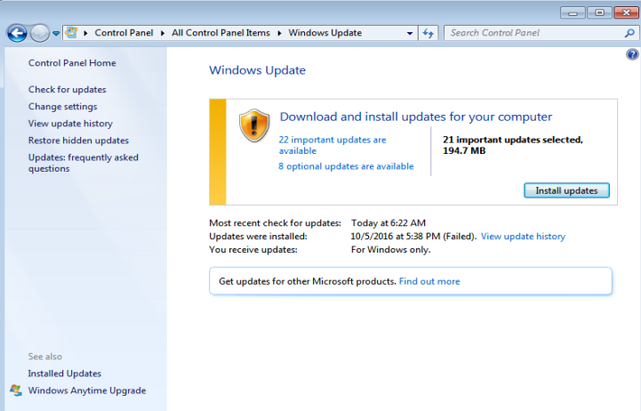 windows 7 slow checking for updates fix