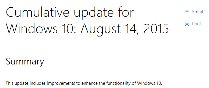 windows cumulative update