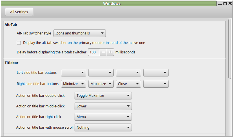windows customization linux mint 1