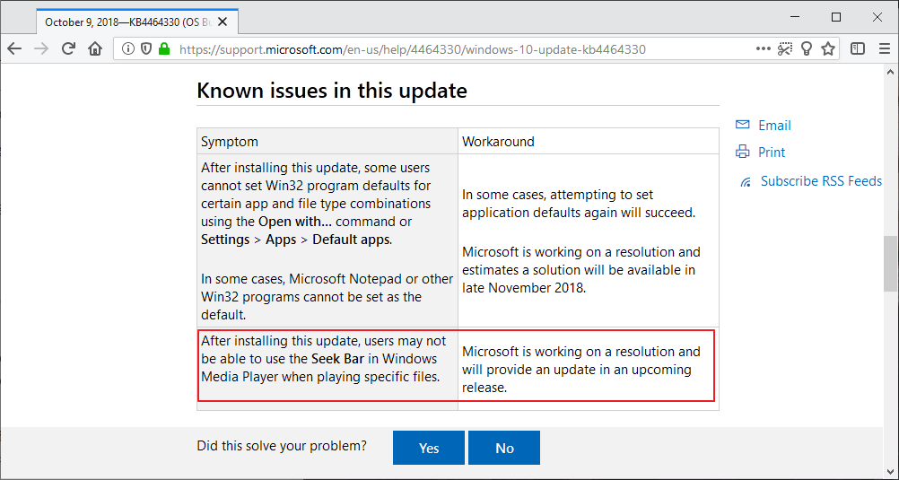 windows microsoft issue description