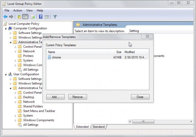 add chrome templates