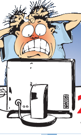 Frustrated computer user