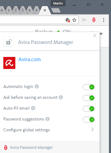 avira password manager