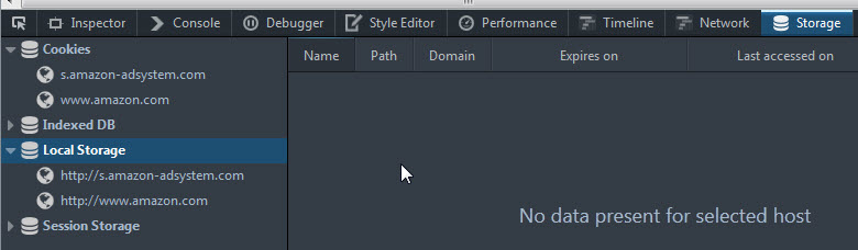firefox web storage