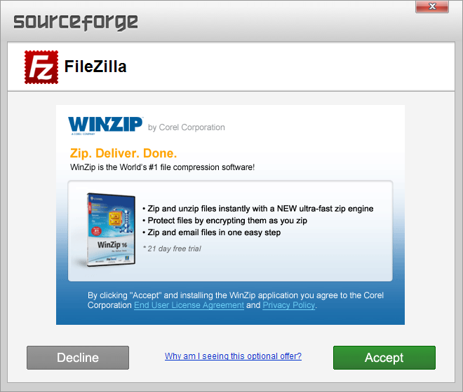 sourceforge adware