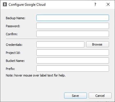 BlobBackup add new backup task cloud based