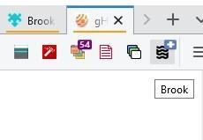 Brook firefox extension toolbar
