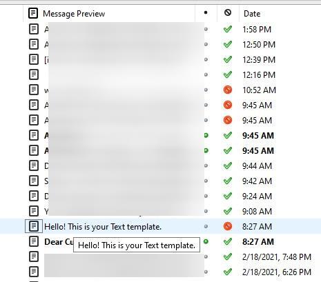 MessagePreview column view