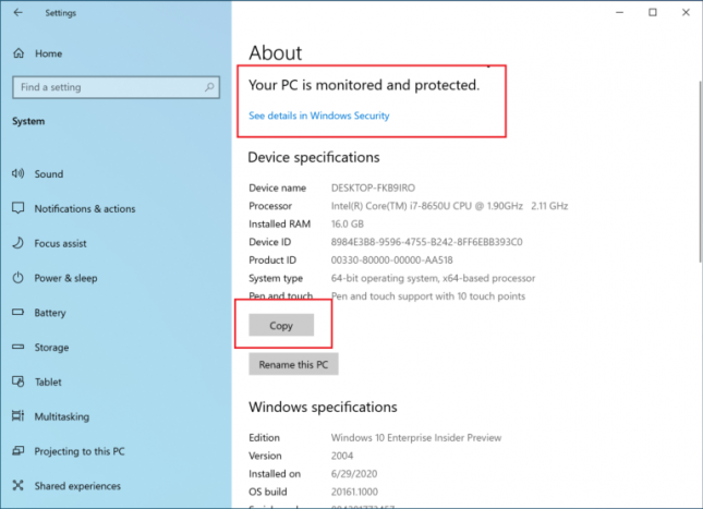 Settings about control panel