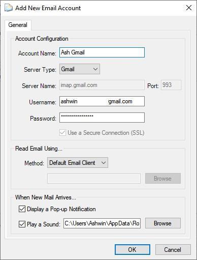 TaskRunner Email Monitor setup 2
