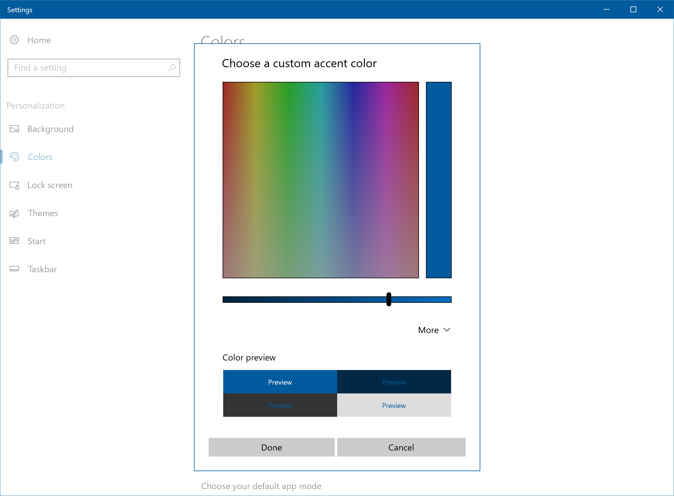 accent color picker