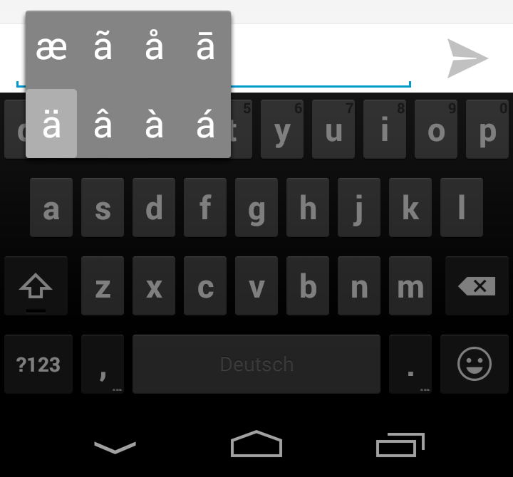 accent marks android