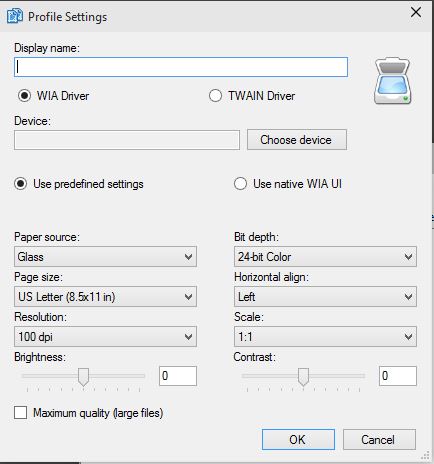 add scanning profile