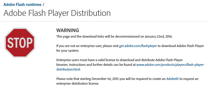 adobe flash player distribution