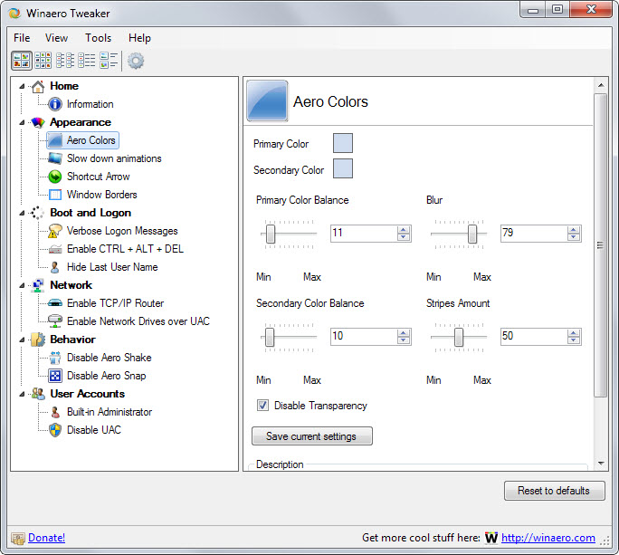 aero color tweak