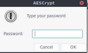 AES Crypt Password