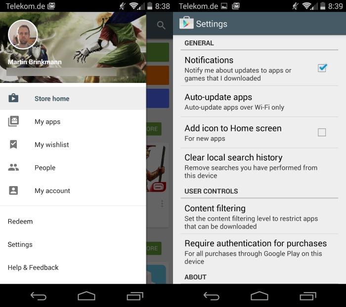 android home icon installation