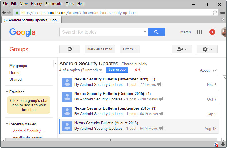 android security updates