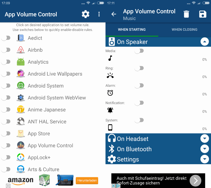 app volume control