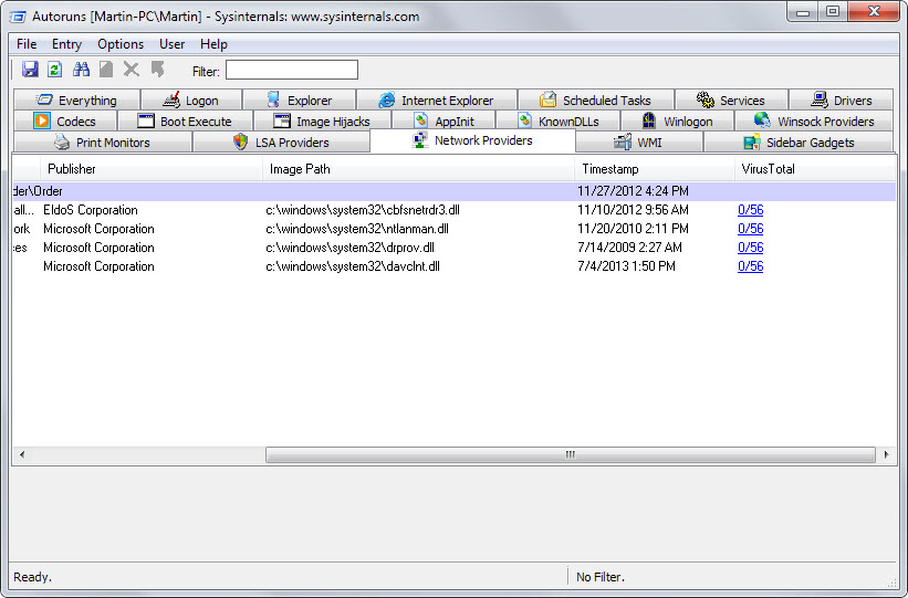 autoruns virustotal